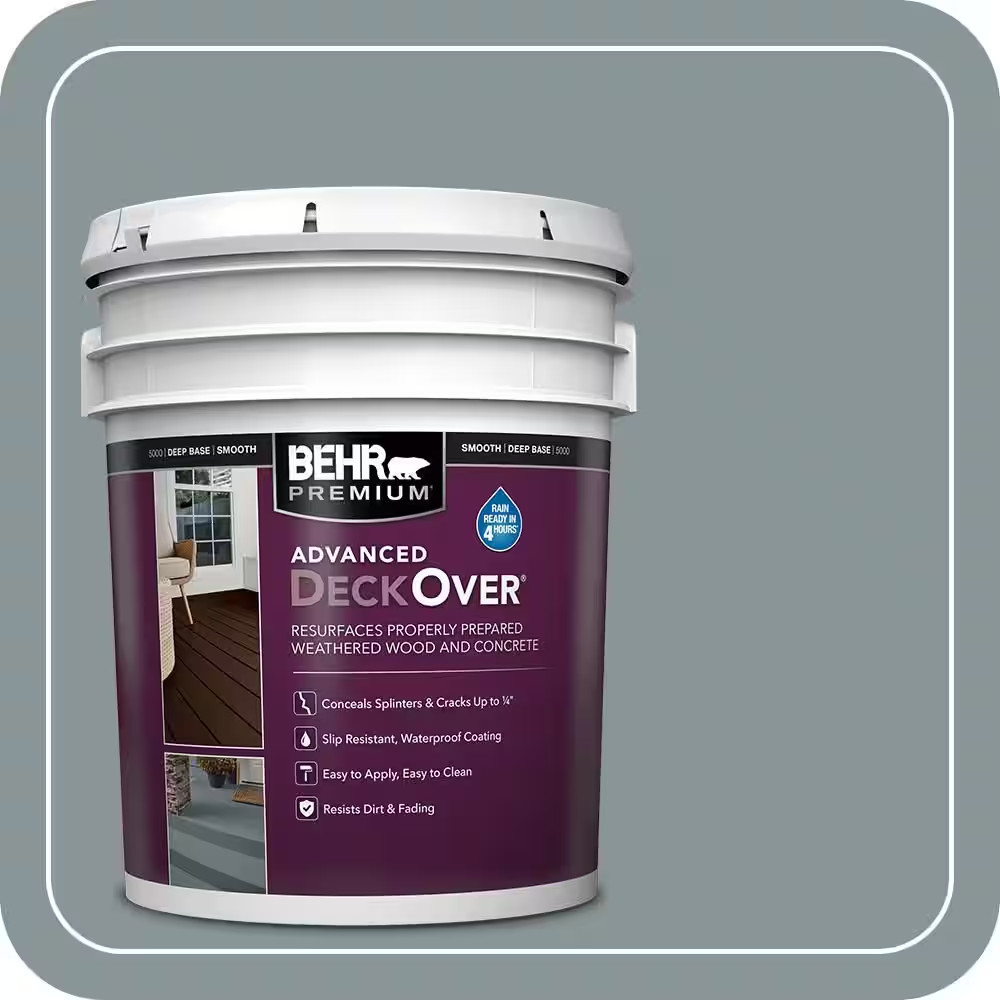 5 Gal. #SC-119 Colony Blue Smooth Solid Color Exterior Wood and Concrete Coating