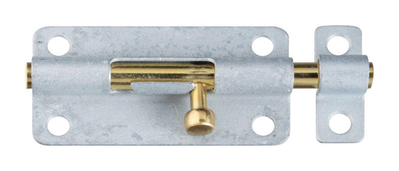 NATIONAL HARDWARE – National Hardware 4 in. L Galvanized Brass/Steel Barrel Bolt