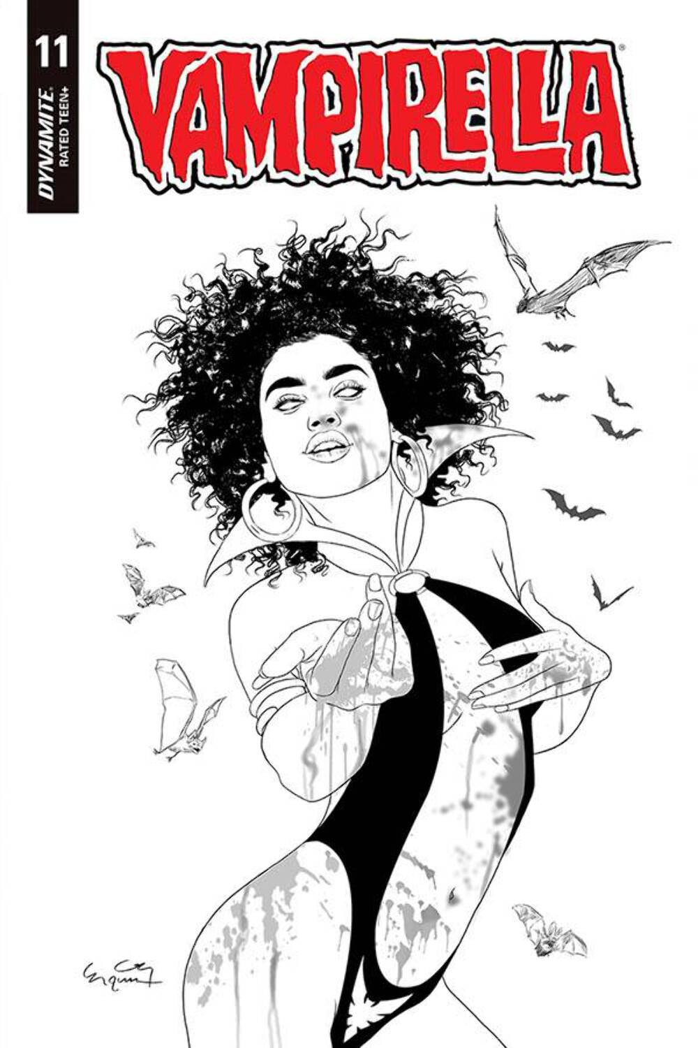 VAMPIRELLA #11 GUNDUZ B&W 1:20 VARIANT 2020