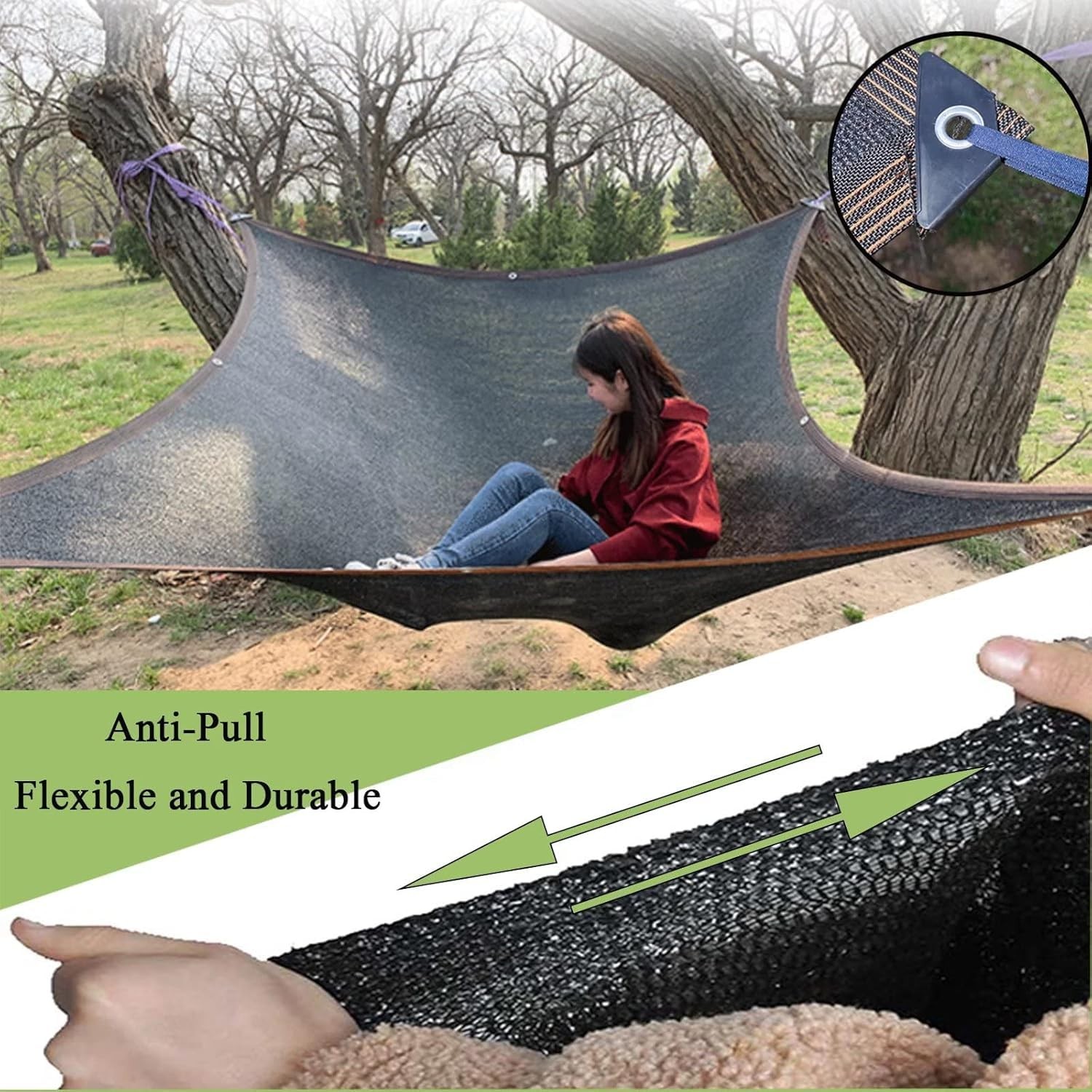 Shade Cloth – Garden Mesh Netting with Grommets 6.5ftX3ft, Black