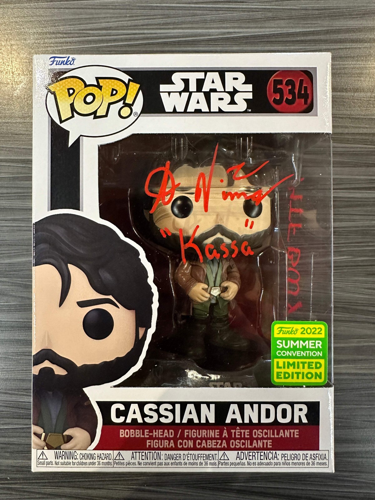 Funko POP! Star Wars: Cassian Andor (2022 Summer Convention)(Signed/Antonio Vina