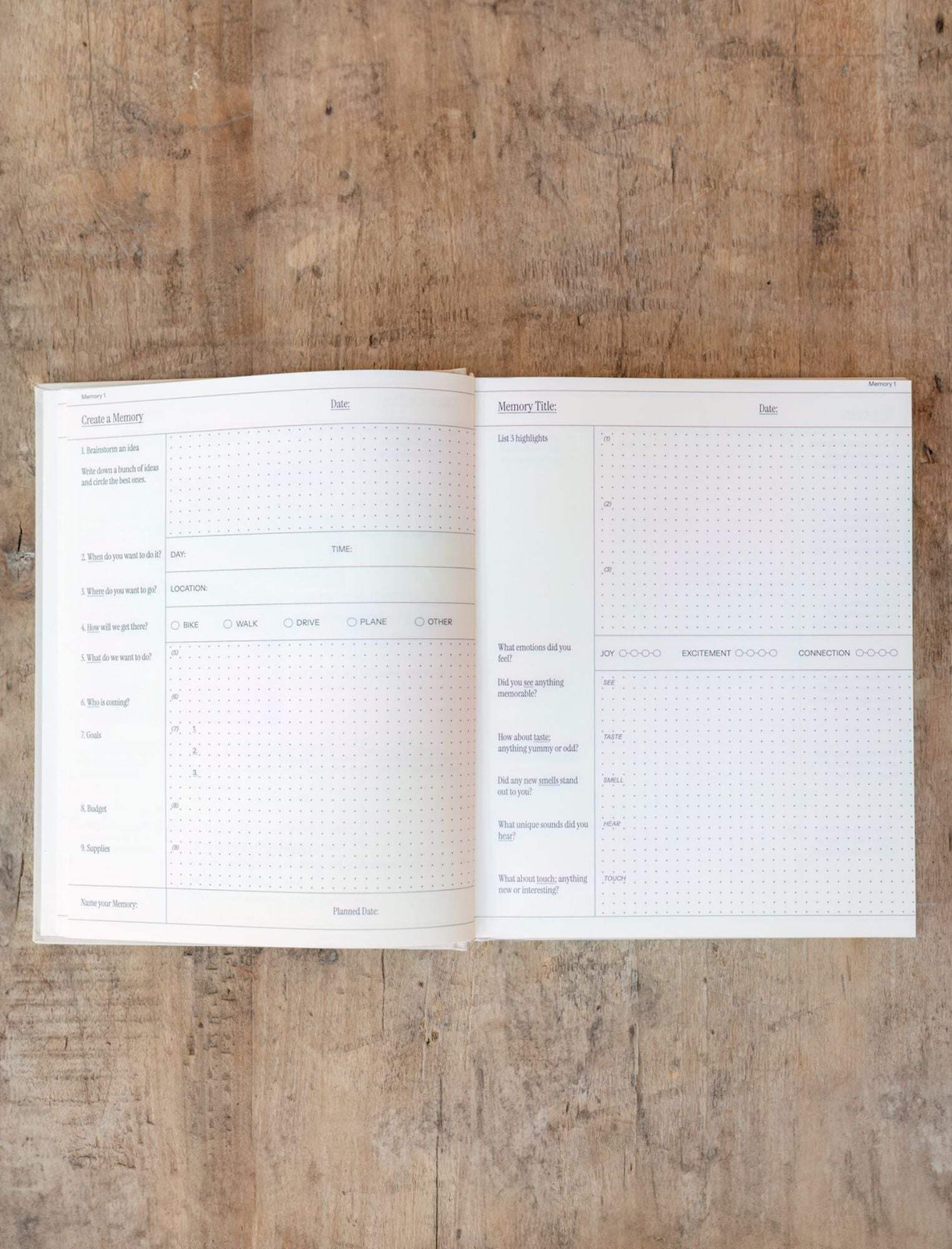 Family Memory Book: 50 memories made together