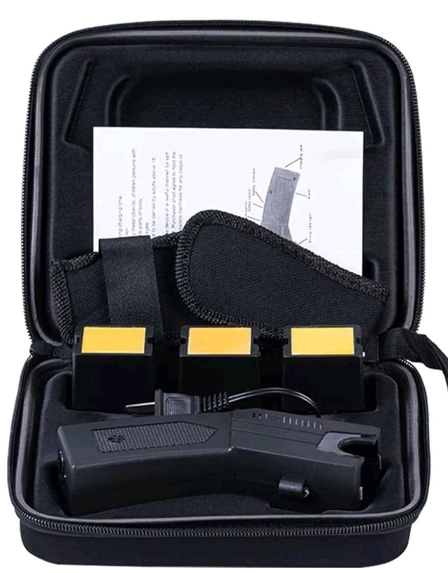 Reliable Self-Defense Stun Gun for Men & Women – 15 ft Range, 3 Heads