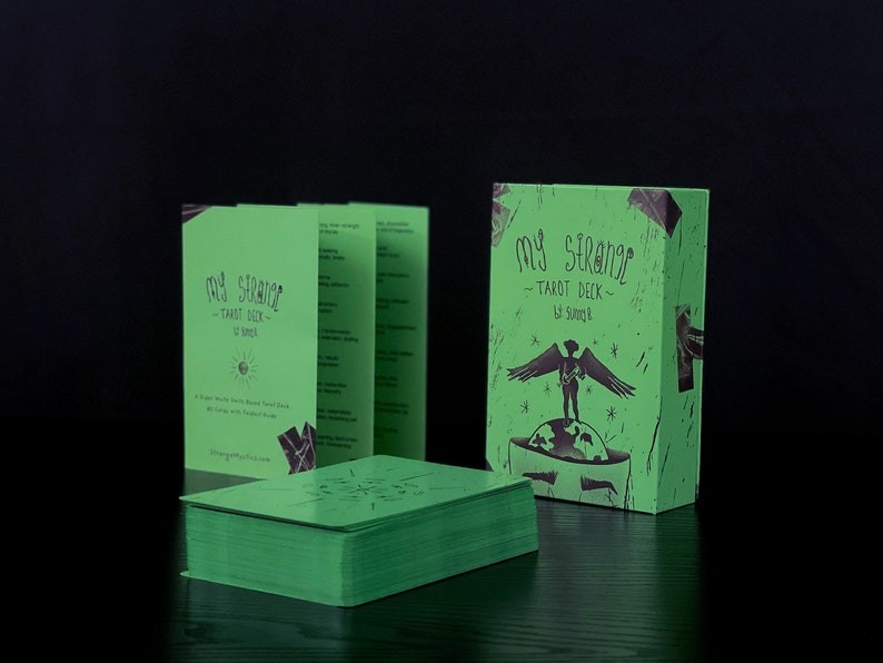 My Strange Tarot Deck and Guidebook, Divination Tool, Modern Tarot Deck