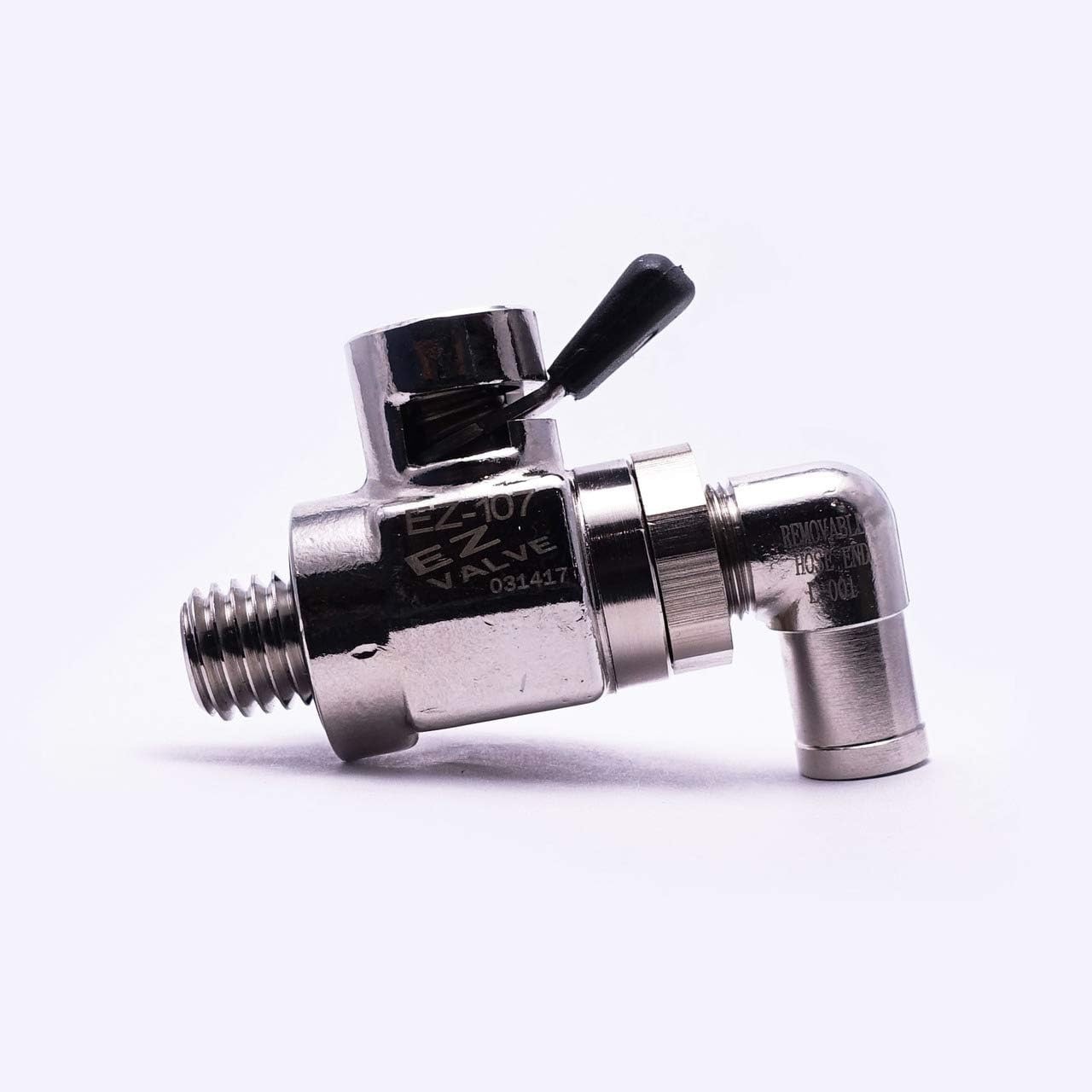 EZ-107(12mm-1.75) EZ Oil Drain Valve with removable L-Shape Hose End Combo