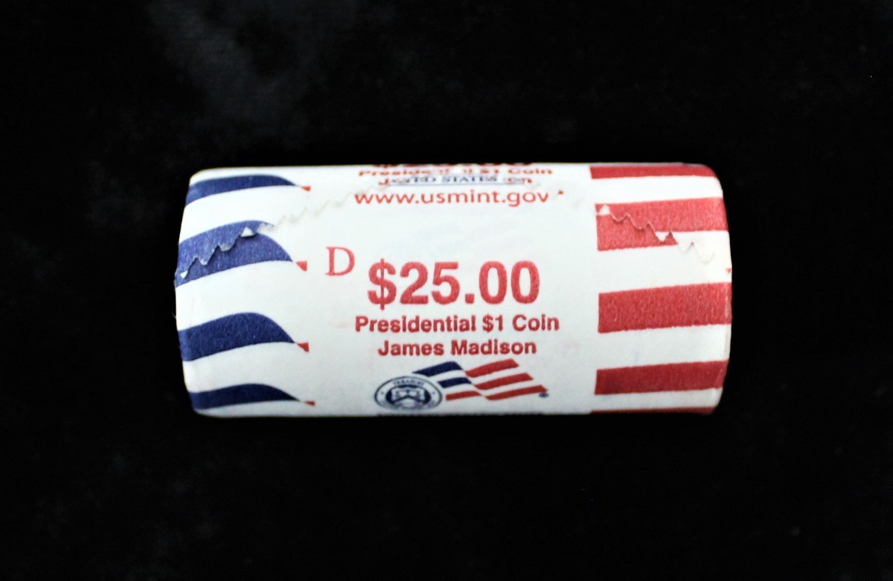 Presidential Dollar: JAMES MADISON (4th President) “D” MINT ROLL