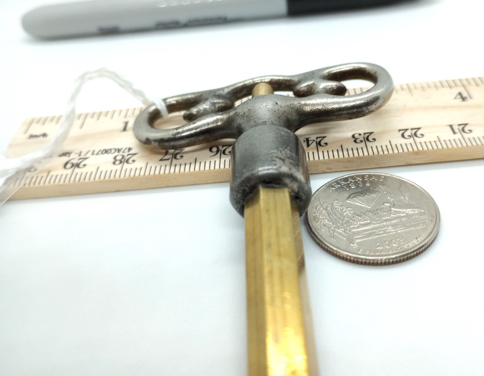 Steel and Brass Pocket Casket Key / Coffin Key