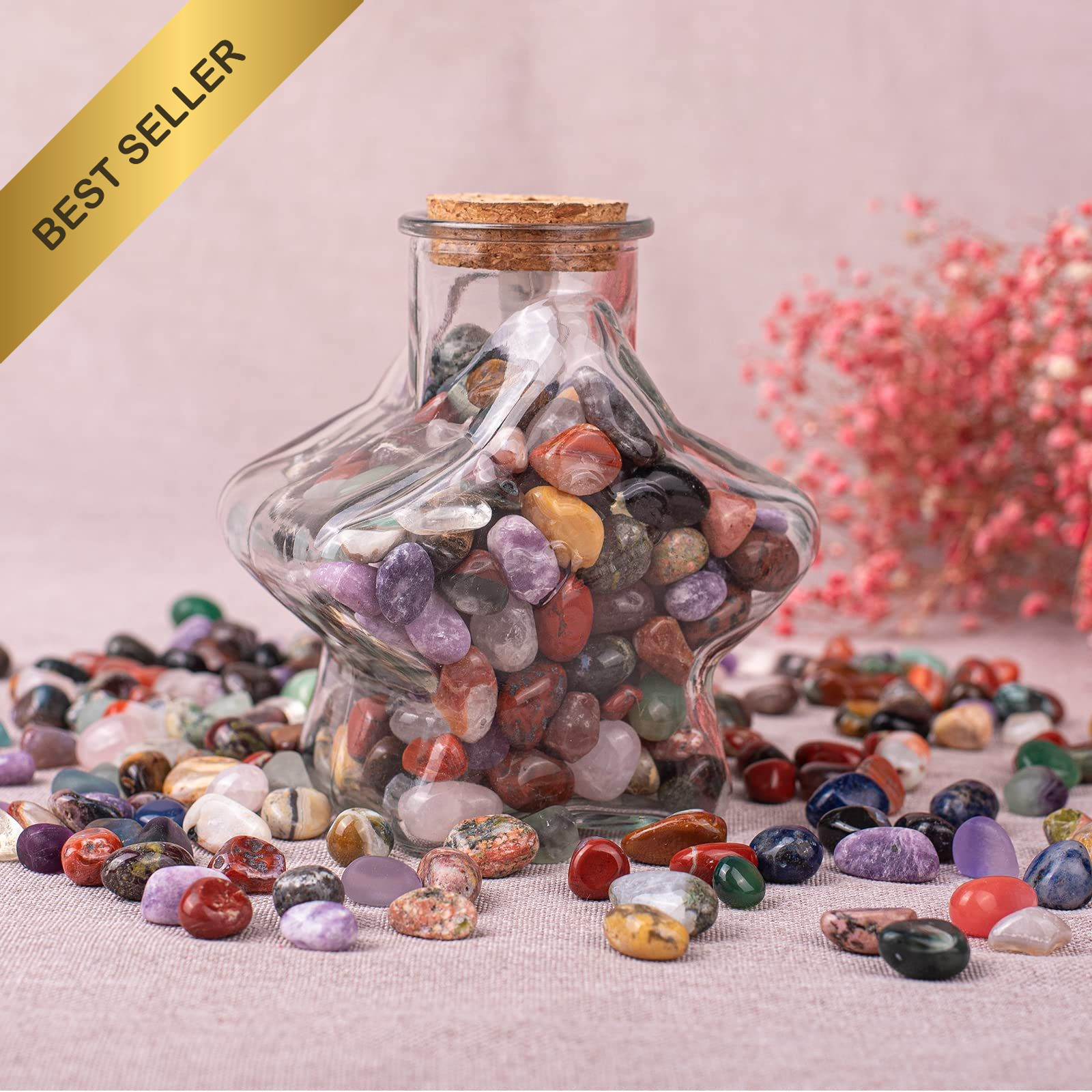 72 Pcs Polished Healing Crystal Stone Set Tumbled Gemstones Bulk Reiki Crafts