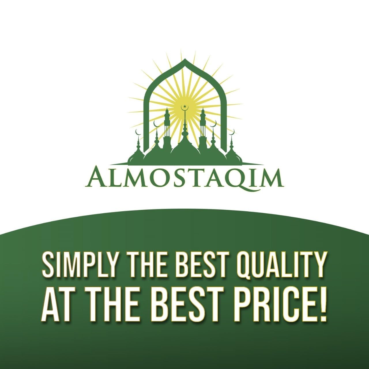 ALMOSTAQIM Educational Prayer Mat for Teens 2’3″ x 3’11” (Rectangular), Black