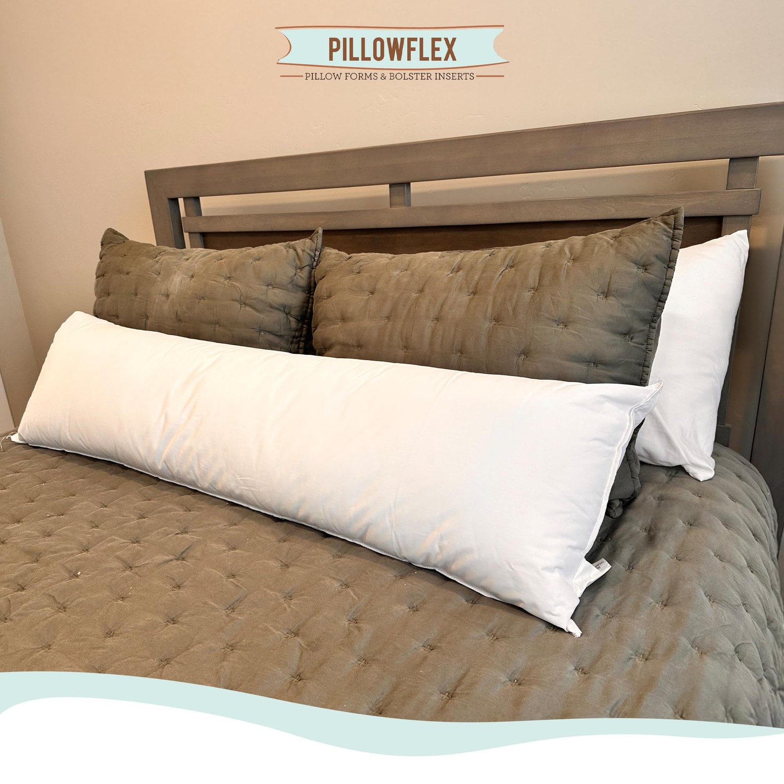 Pillowflex Synthetic Down Pillow Insert – 16×26 16 Inch by 26 Inch, White