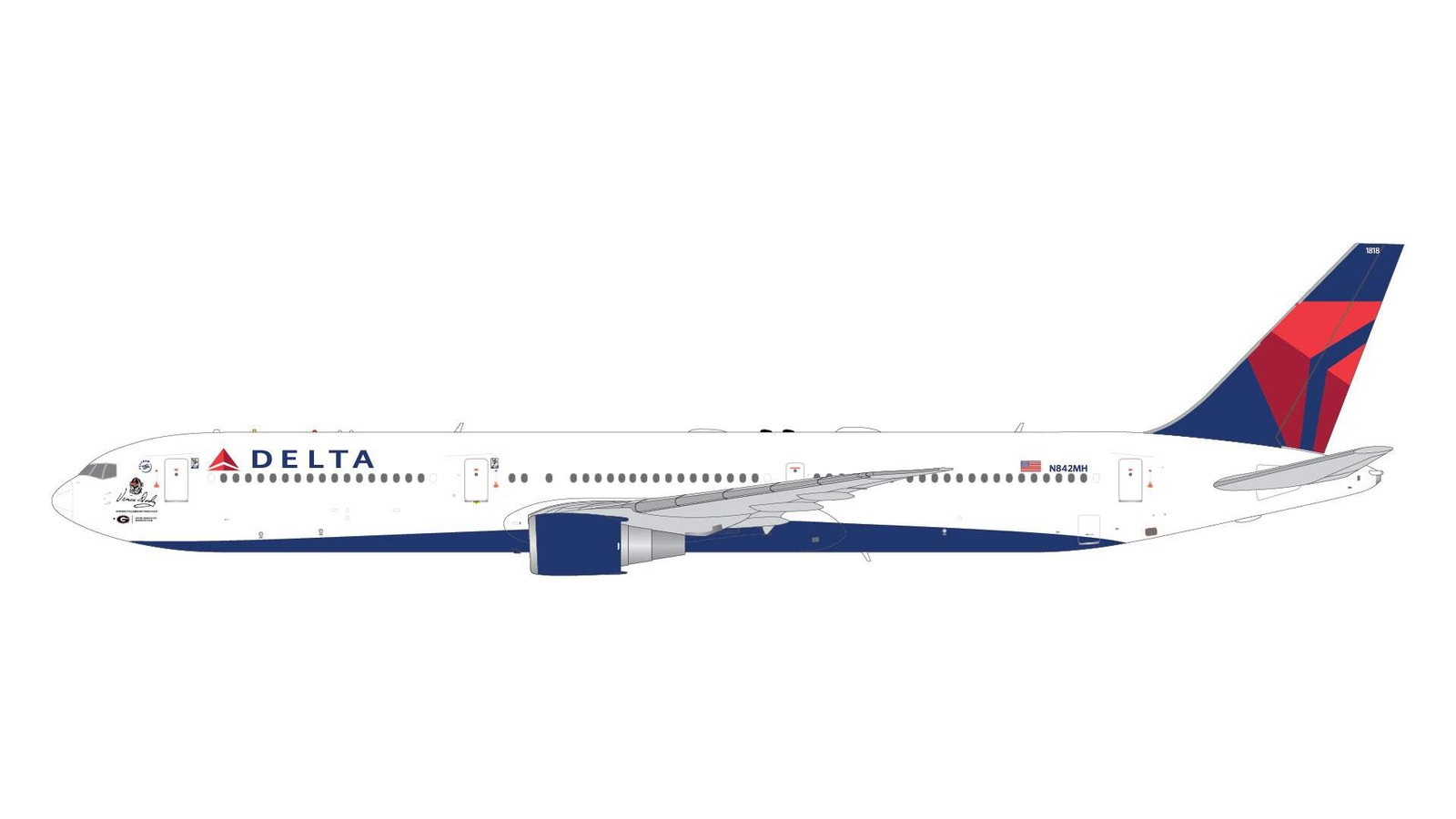 Pre-Order Delta 767-400ER “Vince Dooley” N842MH Gemini Jets 1:200
