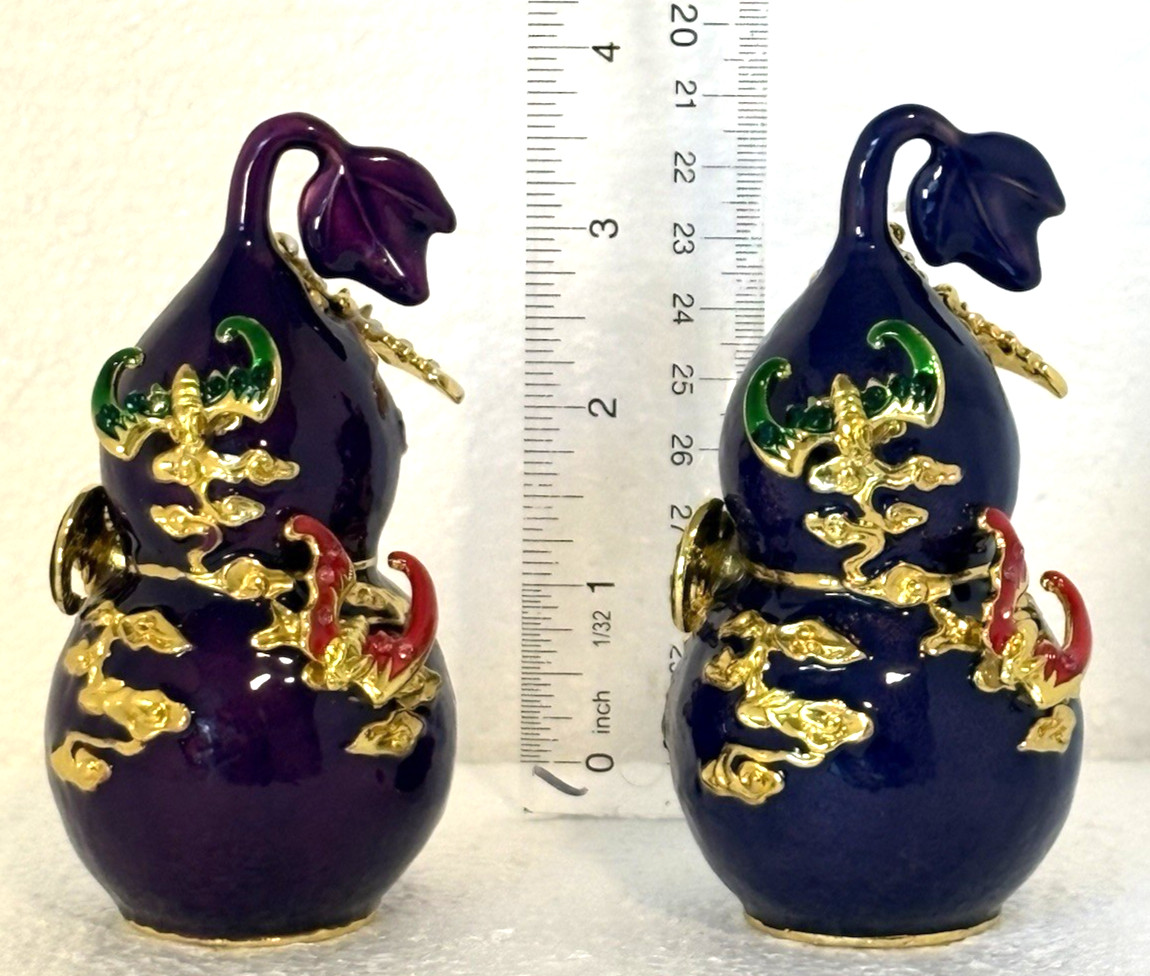 Feng Shui Pair of 5 Blessing Wu Lou 5 Bats (Wu Fu) each symbolizing a blessing