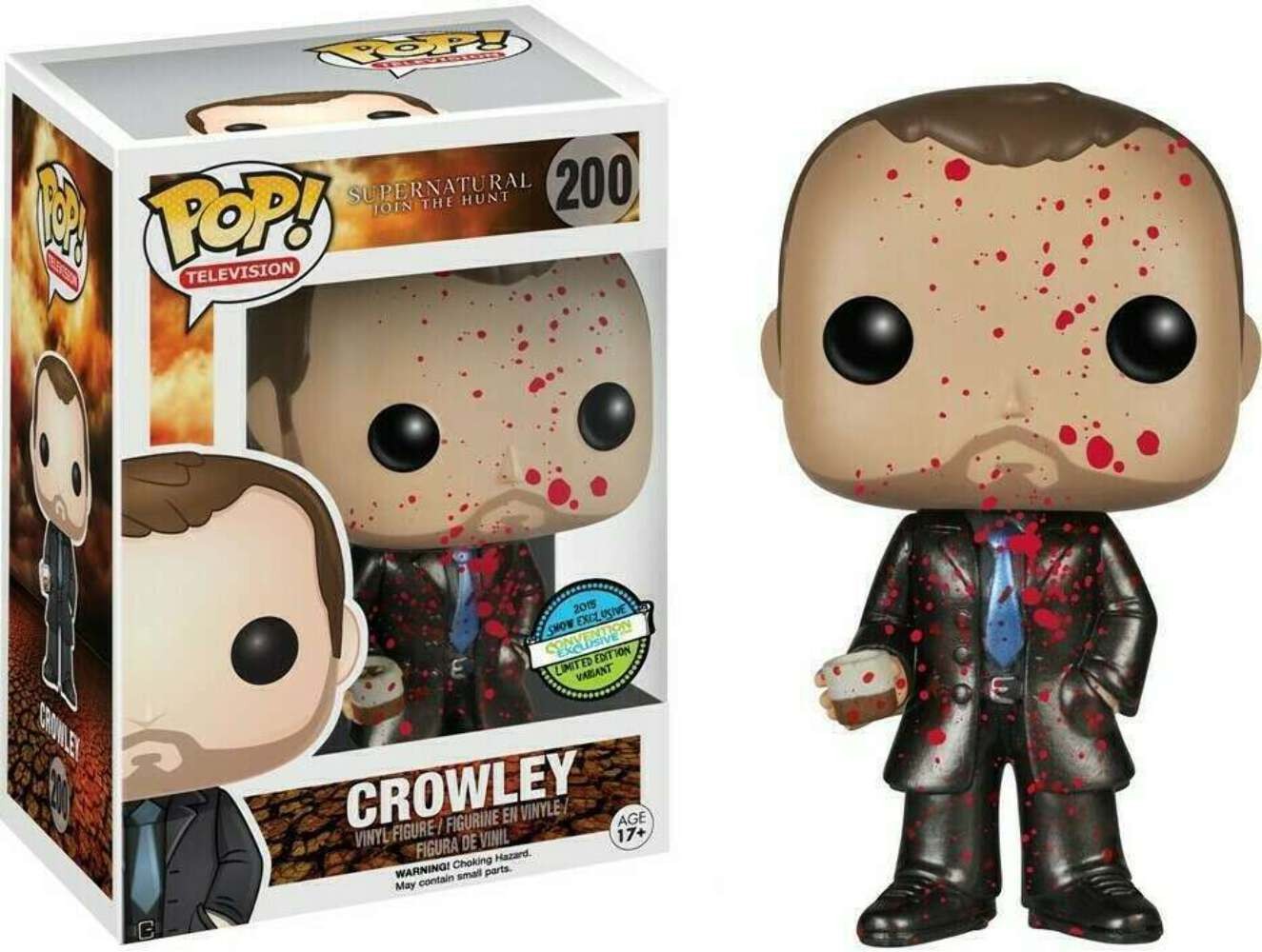 (Light Box Damage) Funko Pop! Supernatural Join The Hunt Crowley (Bloody Metalli