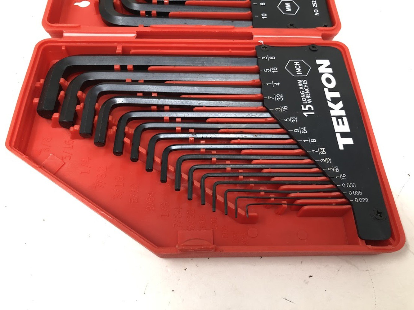 25253 Tekton Hex Key Set + Case – 30Pc – Long & Short Arm – Metric & SAE