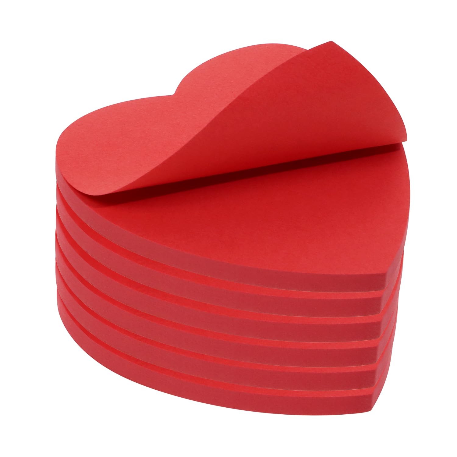 Mini Skater Red Kraft Paper Sticky Notes Heart 7×6.8cm/2.75×2.67inch, Pink