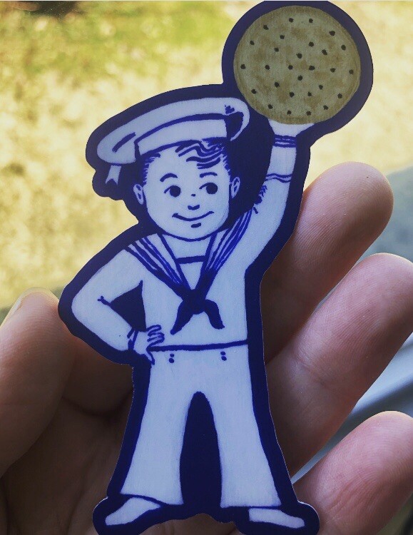 Sailor boy pilot bread fan art sticker stickers artist alaska Vinyl Cracker
