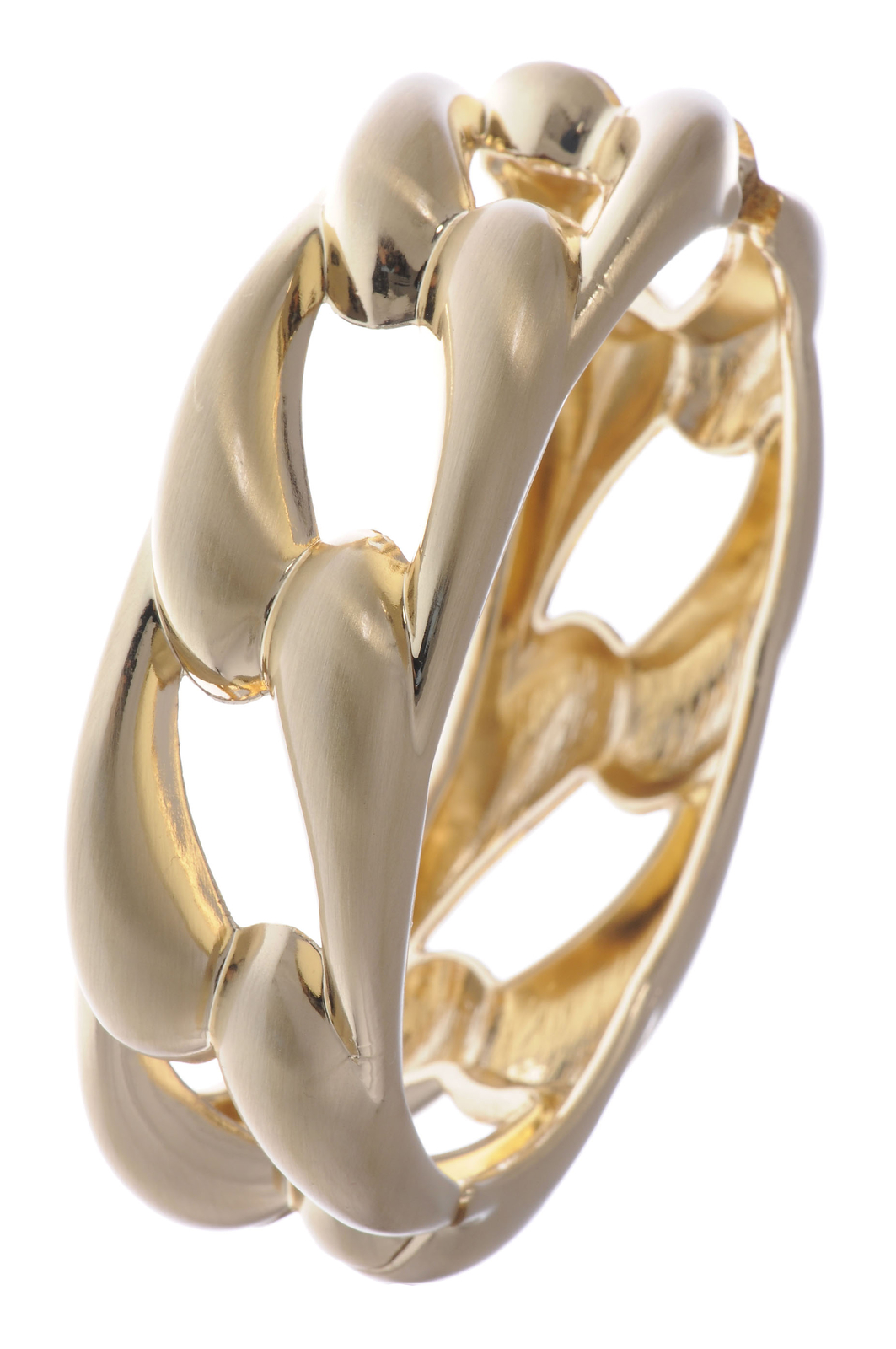 Simple Golden Tone Roman Chic Twist Bangle Bracelet Clr