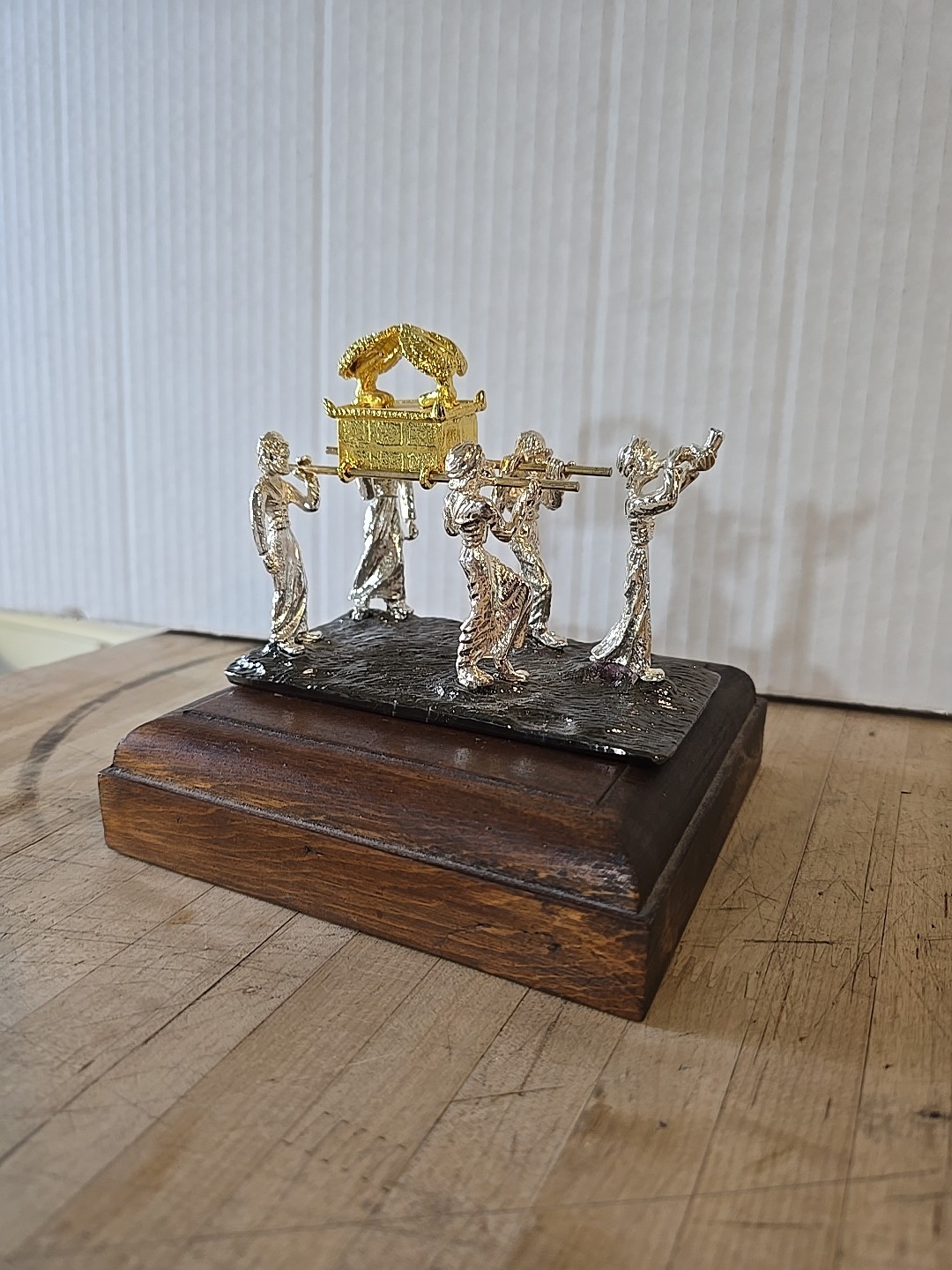 The Ark of Covenant replica silver and gold plated from Jerusalem Israel Wooden