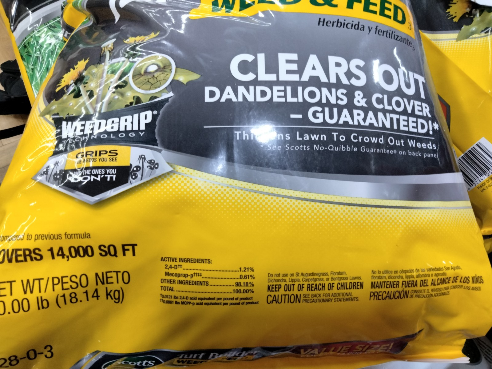 WEED & FEED FERTILIZER 14000 SQ FT 40 LB