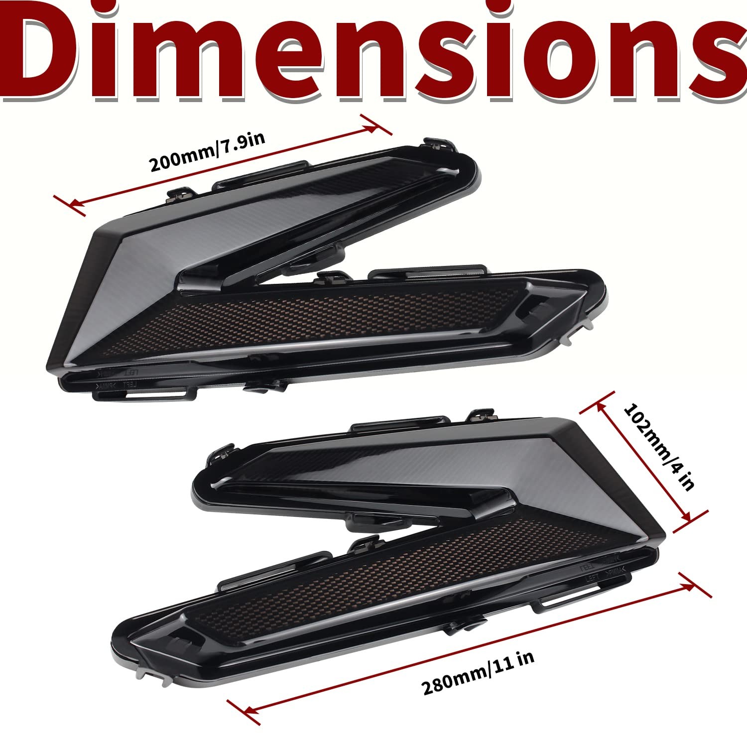 CPOWACE Black Taillights Rear Brake Lamps Can-Am Maverick X3 Max 2017-2022 Smoke