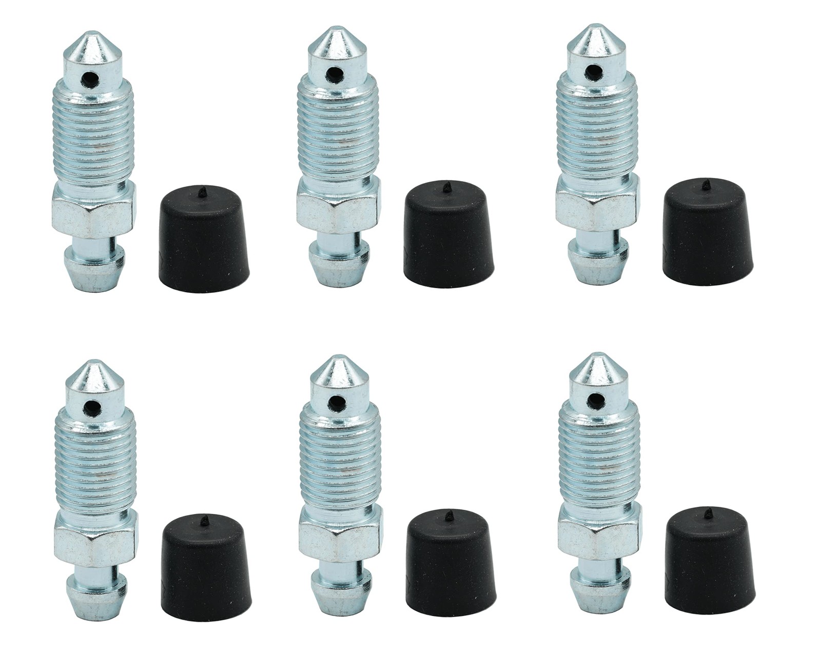 6 PCS Brake Bleeder Screws,Bleeder Valve,Bleeders,Caliper M10x1.0 -32.8mm