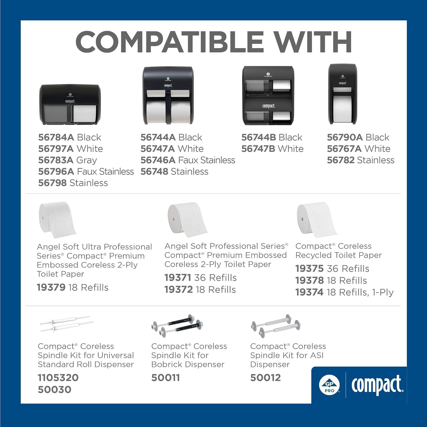 Georgia-Pacific Compact Coreless 2-Ply Recycled Toilet Paper by GP PRO (Georgi