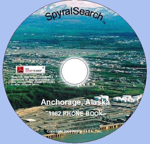 AK – Anchorage & Vicinity 1982 White & Yellow Pages Phone Book CD
