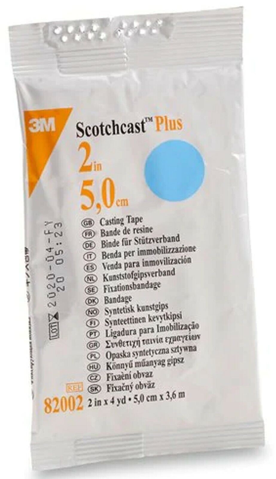 *1-Roll* 3M Scotchcast Plus Casting Tape 2″ x 4 Yards Light Blue 82002