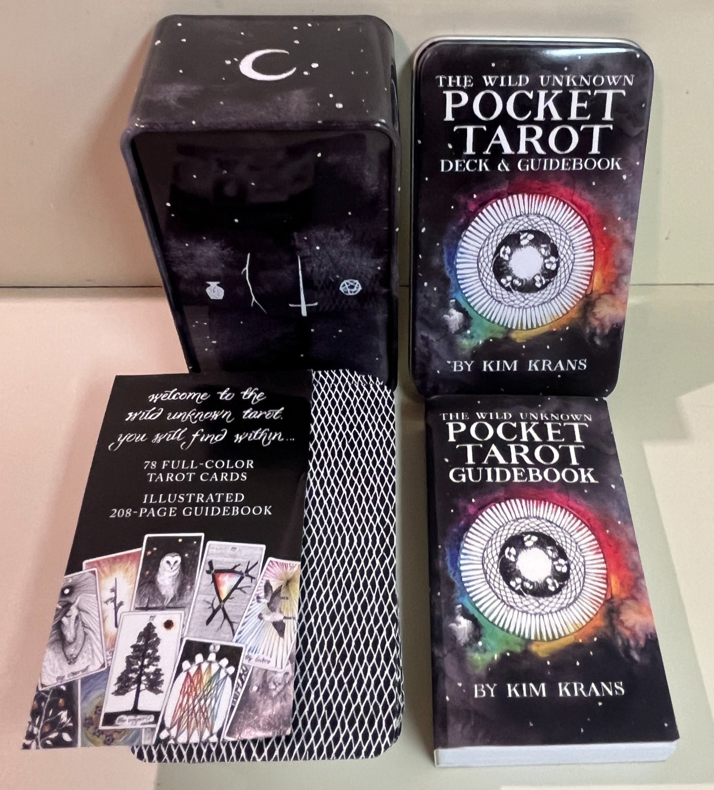 The Wild Unknown Pocket Tarot 78-Card Deck & Guidebook, Kim Krans, Tin Case