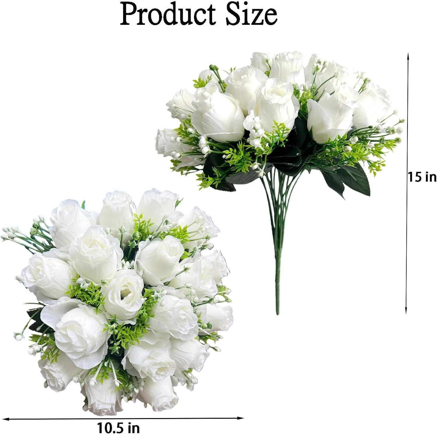 Artificial Flowers for Cemetery, Cemetery Flowers for Grave with 18 Silk Memo…