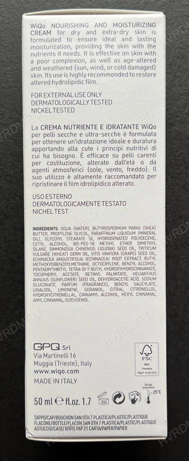 WiQo Nourishing And Moisturizing Cream For Dry Skin 50 ml – NEW FRESH US SELLER!