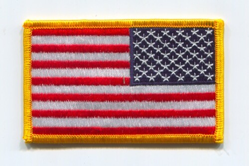 United States of America USA American Flag Patch Right Sleeve Reverse No State A