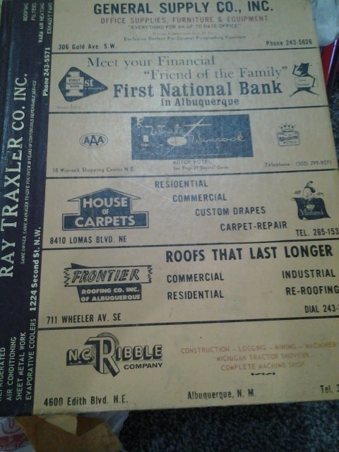 Vtg 1966 New Mexico State Business Directory Ephemera Junk Journal Book