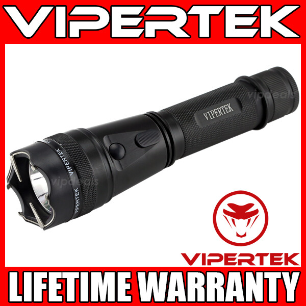 VIPERTEK Stun Gun VTS-195 – 500 BV Metal Heavy Duty Rechargeable LED Flashlight