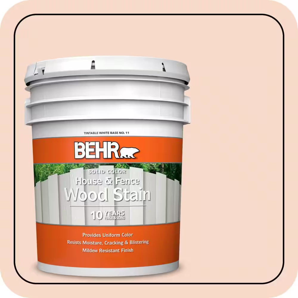 5 Gal. #M210-2 Paper Heart Solid Color House and Fence Exterior Wood Stain
