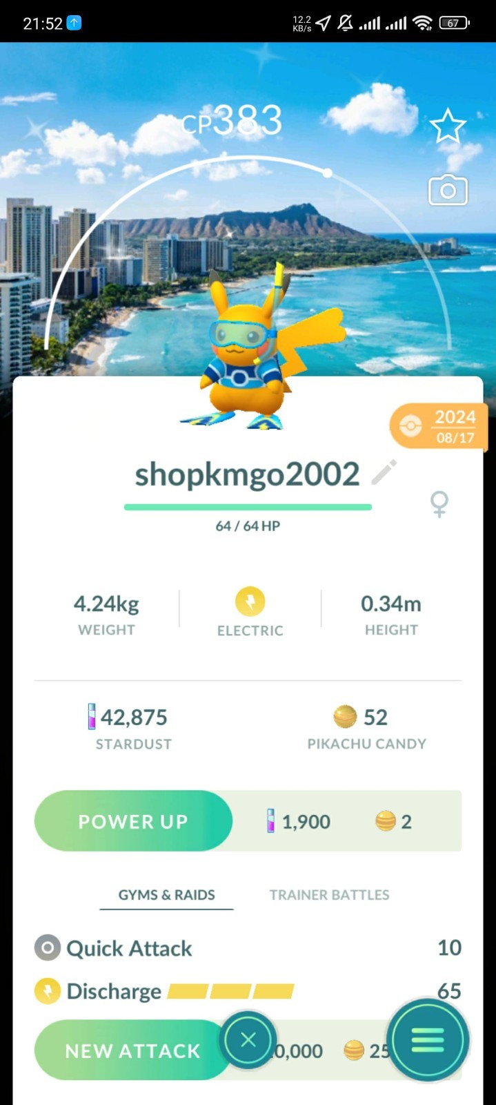 Pokémon Shiny Pikachu World Championships 2024 Background Hawai – 20k Star.d