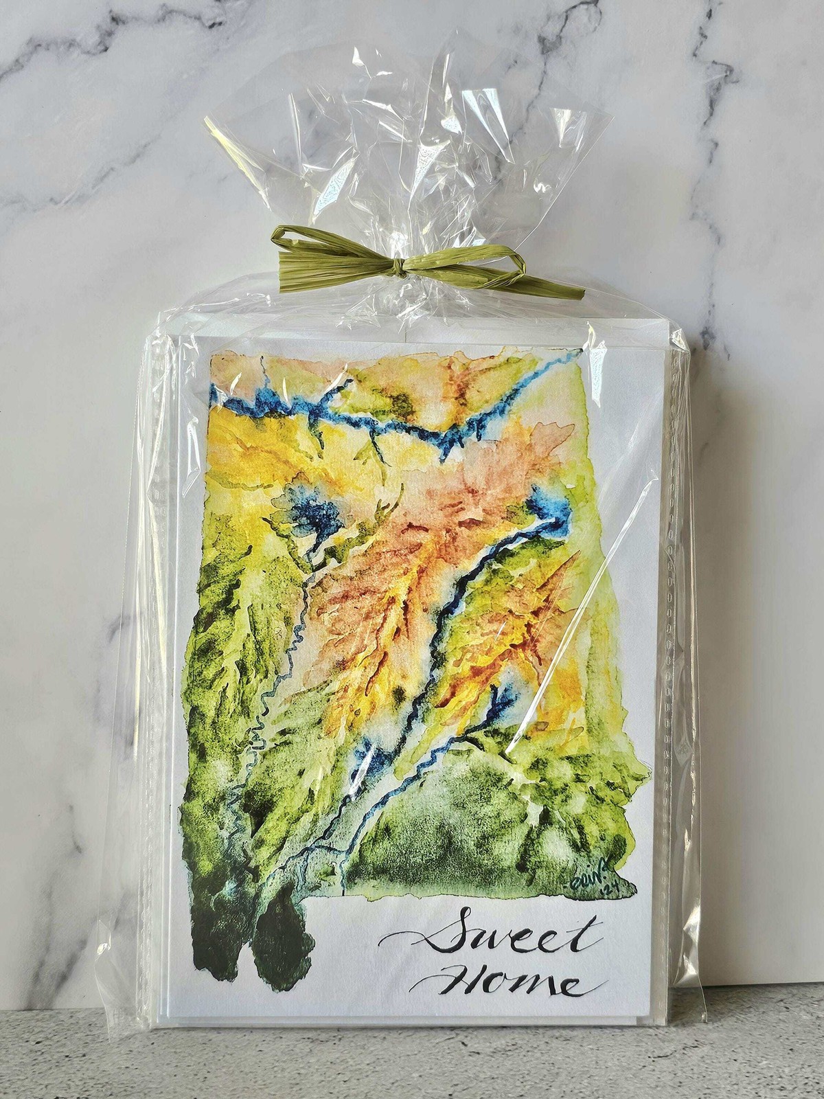 Watercolor Alabama Greeting Card Set: ‘Sweet Home’ Art Print, 5×7 Blank Note Car