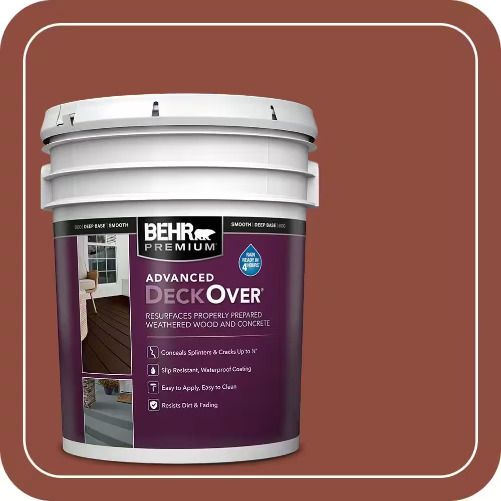 5 Gal. #SC-330 Redwood Smooth Solid Color Exterior Wood and Concrete Coating