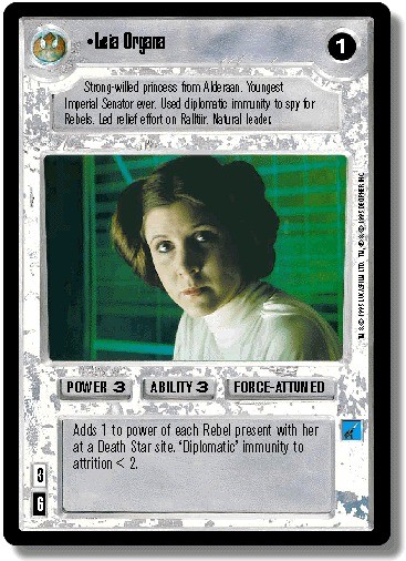 Leia Organa [Foil] Lightly Played SWCCG: Reflections I
