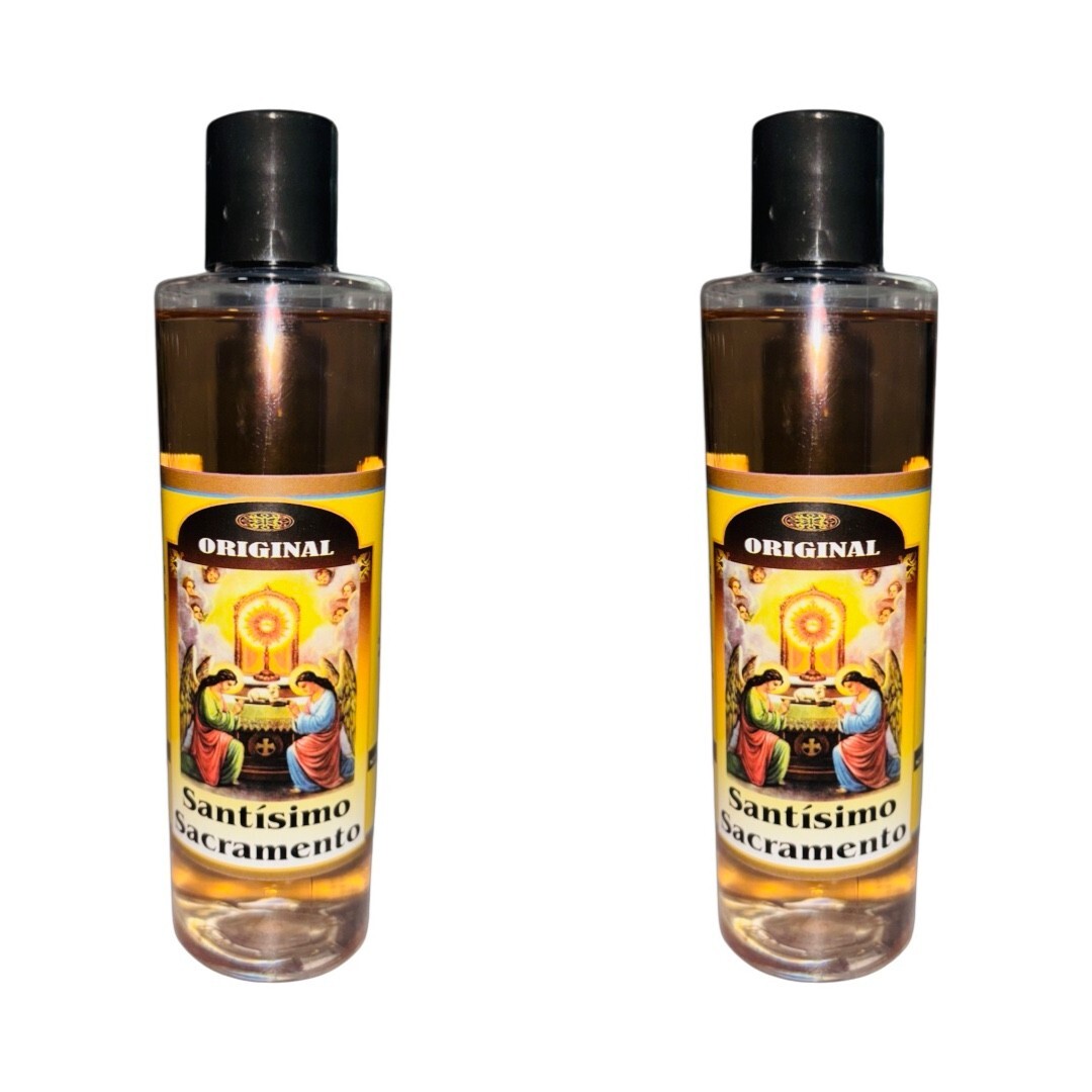 2PACK Santisimo Sacramento Agua Espiritual Para Limpias Despojos Bendiciones 8oz