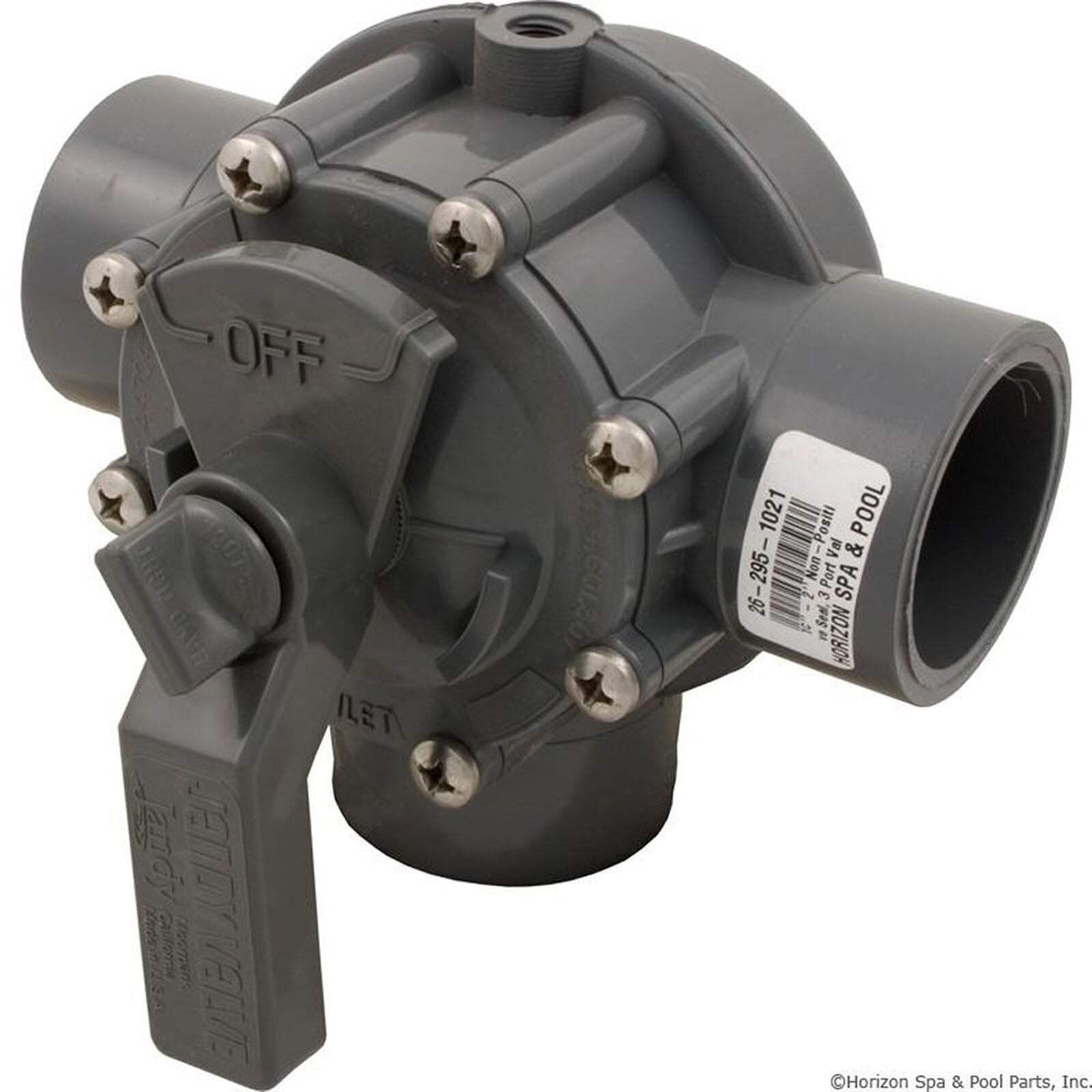 Diverter Valve, Jandy/Zod, 1-1/2″s/2″spg Non-Pos, 3 Port, Gry : 3344